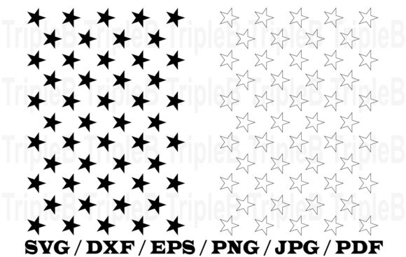 50 Stars, USA, American Flag Graphics