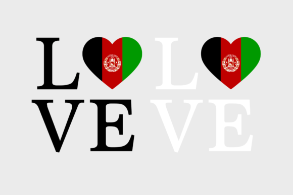 Afghanistan Flag, Love Afghanistan, SVG