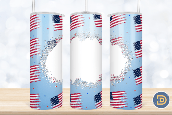 American Flag Add Your Own Text Tumbler