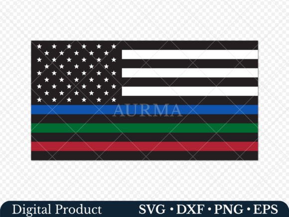 American Flag Svg, First Responders Flag