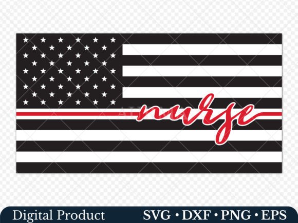 American Flag Svg, Nurse Flag - Graphics & Crafts