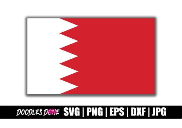 Bahrain Flag SVG for Graphics and Crafts
