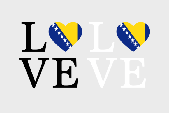 Bosnia Flag, Love Bosnia, SVG PNG