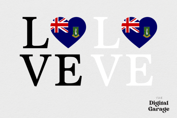 British Virgin Islands Flag, Love Graphics and Crafts