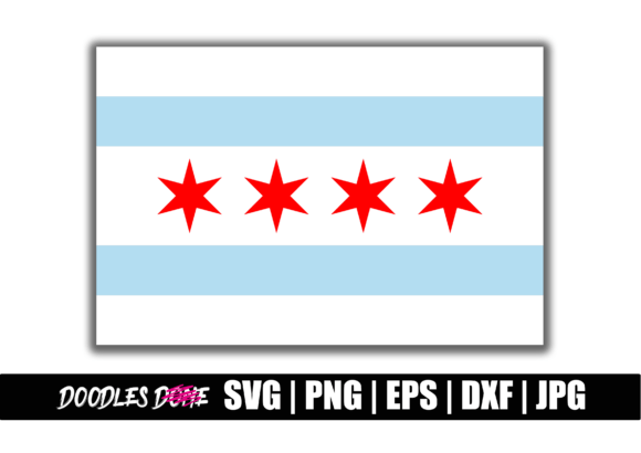 Chicago Illinois State Flag Graphics & Crafts