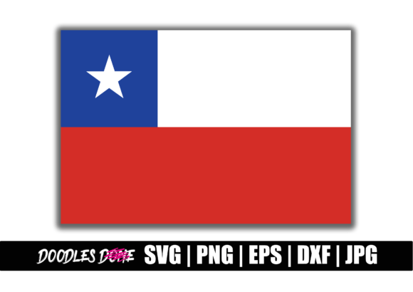 Chile Flag SVG for Graphics and Crafts
