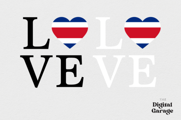 Costa Rica Flag, Love Costa Rica, SVG PNG