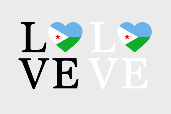 Djibouti Flag, Love Djibouti SVG PNG