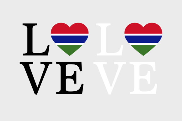 Gambia Flag, Love Gambia SVG PNG