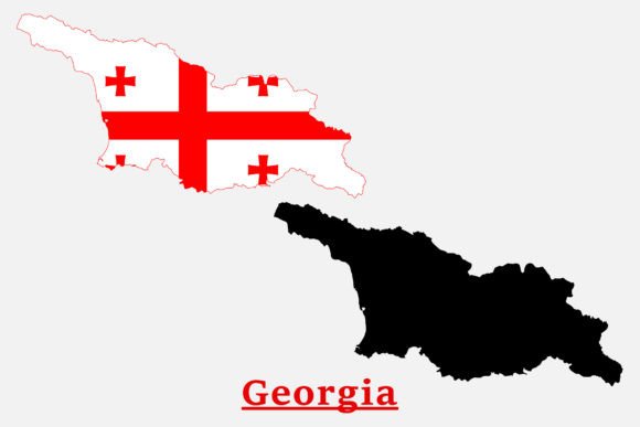 Georgia National Flag Map Design: Graphics and Crafts for Branding