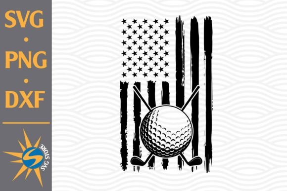 Golf US Flag Graphics for Crafts