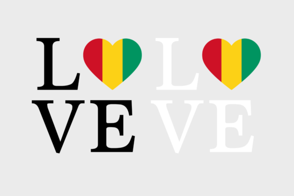 Guinea Flag, Love Guinea SVG PNG