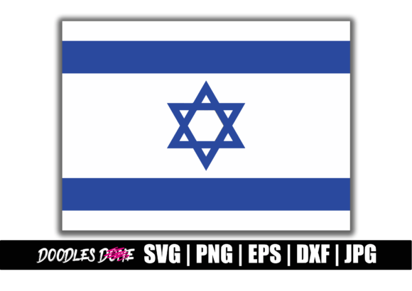 Israel Flag SVG for Graphics and Crafts