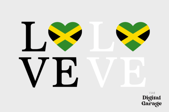 Jamaica Flag, Love Jamaica, SVG PNG