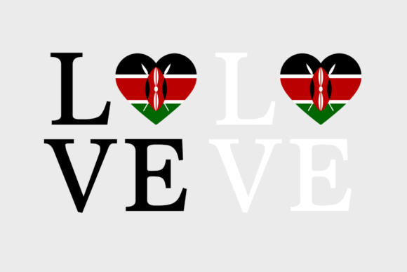 Kenya Flag, Love Kenya SVG PNG: Graphics and Crafts for Digital Sellers