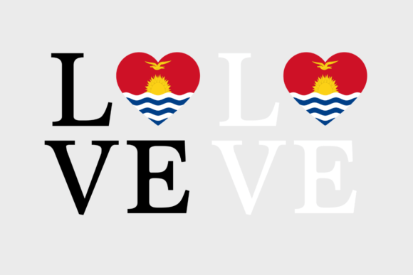 Kiribati Flag, Love Kiribati SVG PNG