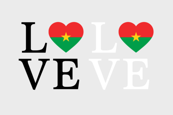 Love Burkina Faso SVG for Graphics and Crafts