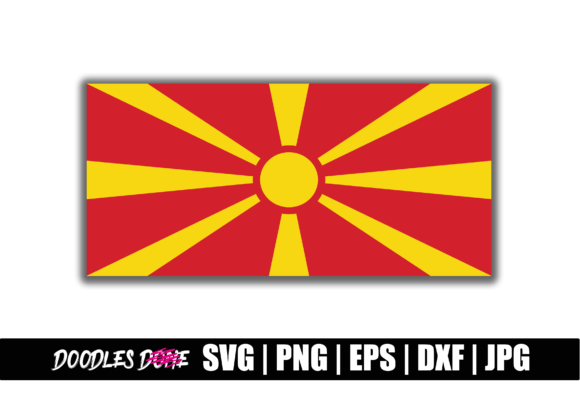 Macedonia Flag SVG for Graphics and Crafts