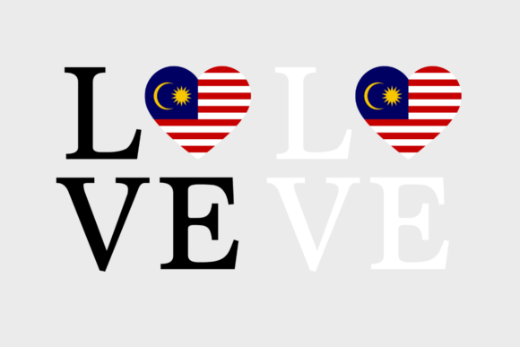 Malaysia Flag, Love Malaysia, SVG PNG