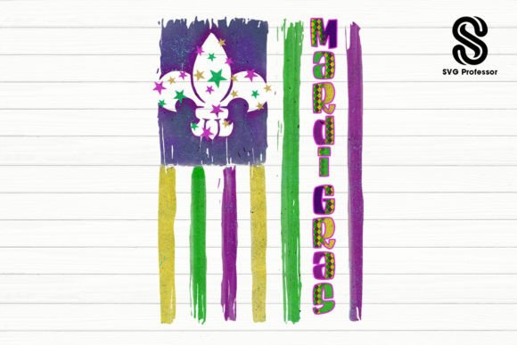 Mardi Gras Flag: Graphics and Crafts