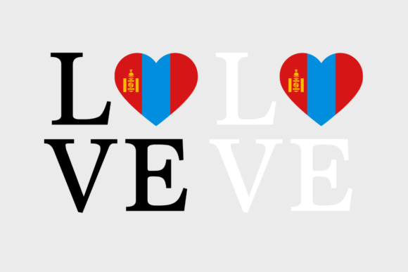 Mongolia Flag, Love Mongolia, SVG PNG