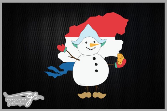 Netherlands Flag Snowman Christmas