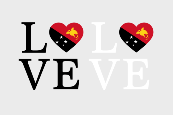 Papua New Guinea Flag, Love Papua New Guinea Graphics and Crafts