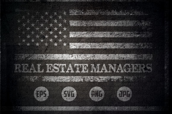 Real Estate Managers - USA Flag Graphics and Crafts