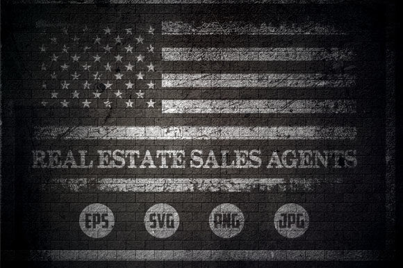 Real Estate Sales Agents - USA Flag Graphics