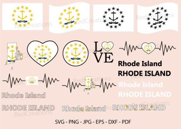 Rhode Island Flag Bundle: Graphics & Crafts