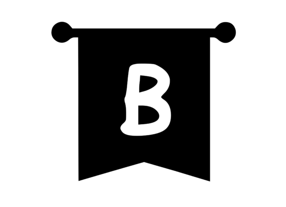 Royal Flag Banner with Playful Mono B