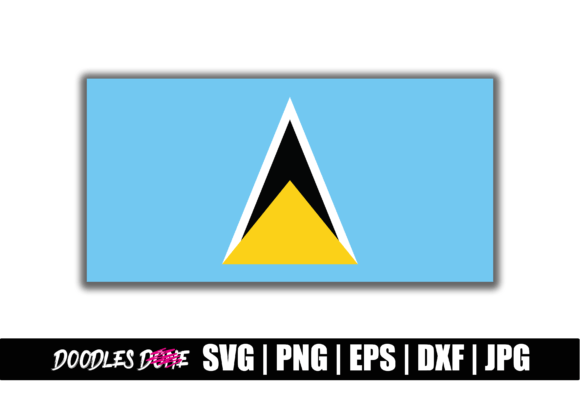 Saint Lucia Flag SVG for Crafts and Graphics