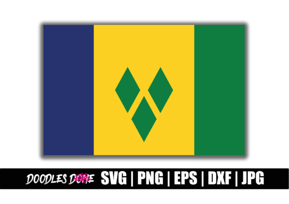 Saint Vincent and Grenadines Flag SVG: Graphics for Crafts