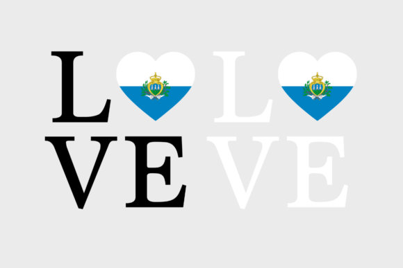San Marino Flag, Love San Marino, SVG