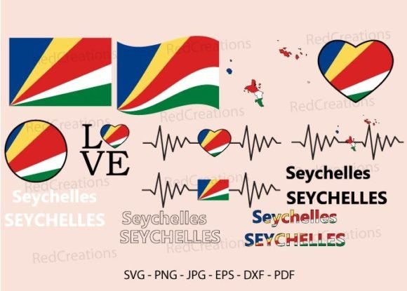 Seychelles Flag Bundle: Graphics & Crafts