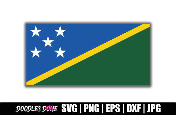 Solomon Islands Flag SVG for Graphics and Crafts