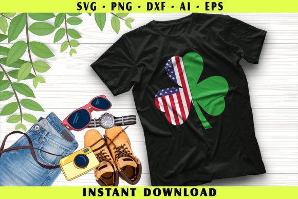 St. Patrick's Day USA Flag Graphics & Crafts