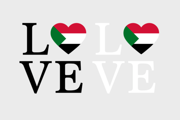 Sudan Flag, Love Sudan SVG PNG: Graphics and Crafts for Digital Publishing
