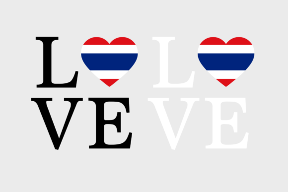 Thailand Flag, Love Thailand, SVG PNG