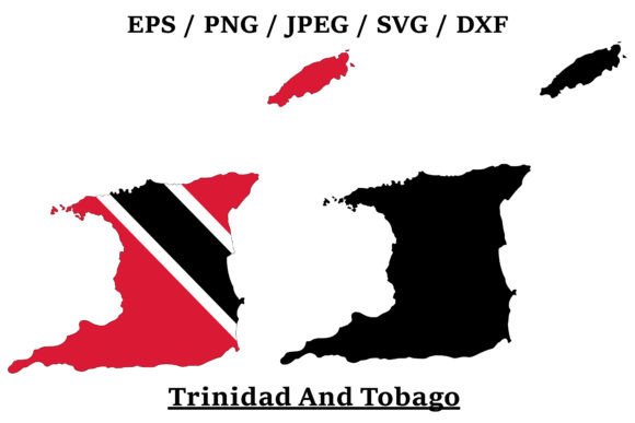 Trinidad and Tobago National Flag Map Graphics
