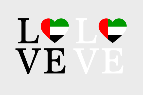 UAE Flag, Love UAE SVG PNG: Graphics for Crafts