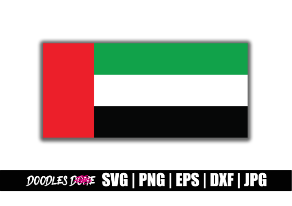 UAE Flag SVG for Graphics and Crafts