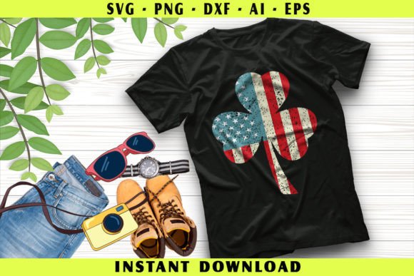 USA Flag St. Patrick's Day Graphics & Crafts
